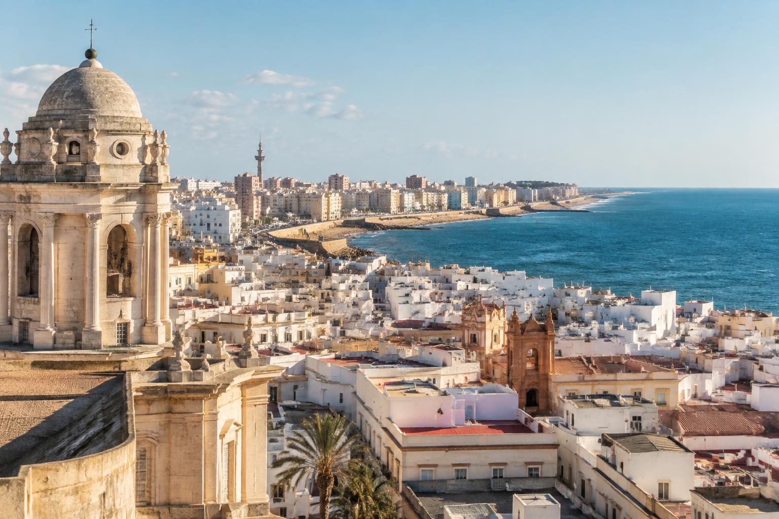 The sunlit coast of Spain and Portugal