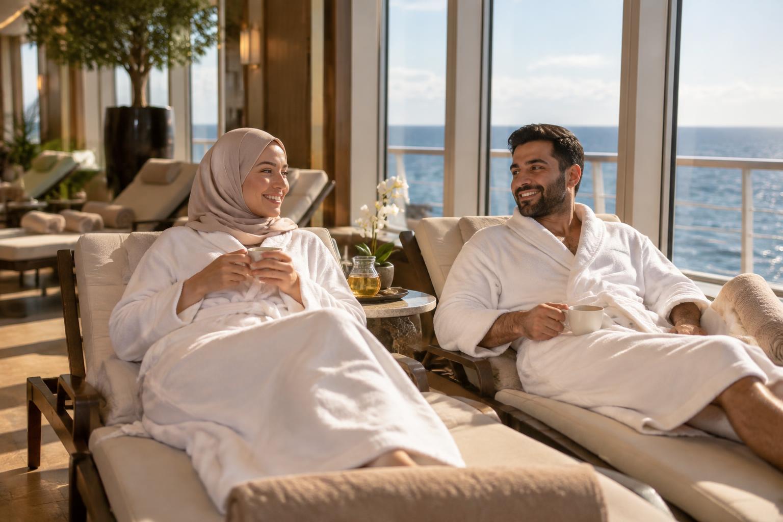 A parent enjoying quiet ocean-view relaxation